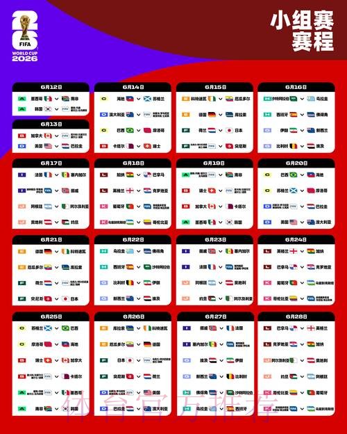 2026世界杯每日赛程实时更新赛事详情实时查看 2026世界杯每日赛程实时更新赛事详情实时查看